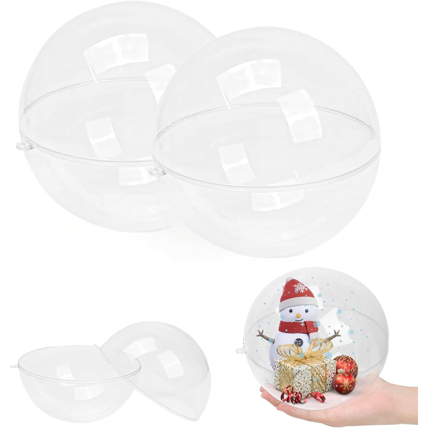 Dome Mold Clear - كرة زينة شفافة قابلة للملء، قبة