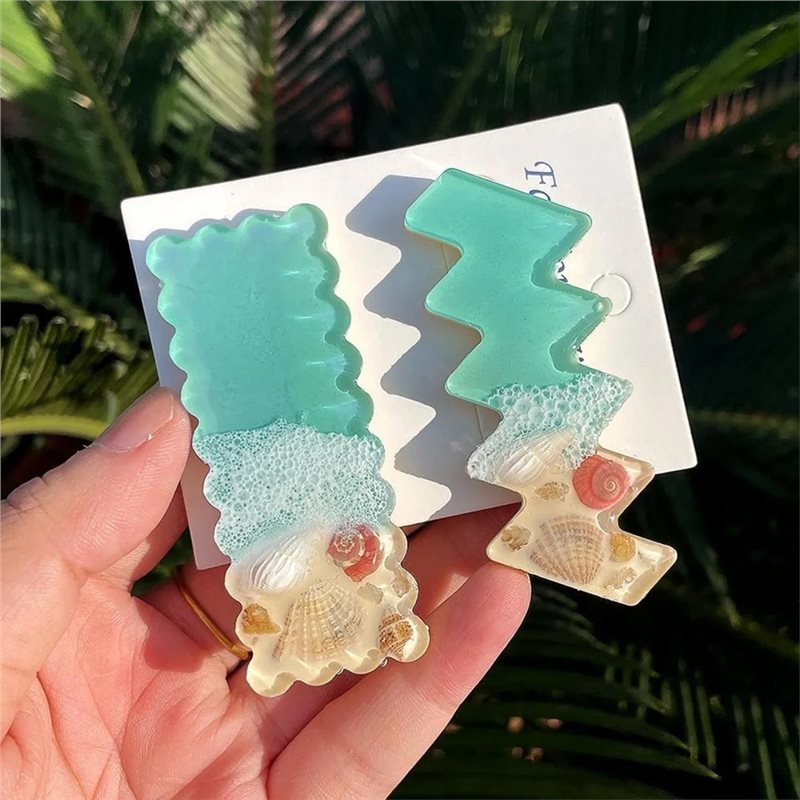 Epoxy Uv Resin Kit - قوالب سيليكون ABMH لصنع مشابك الشعر