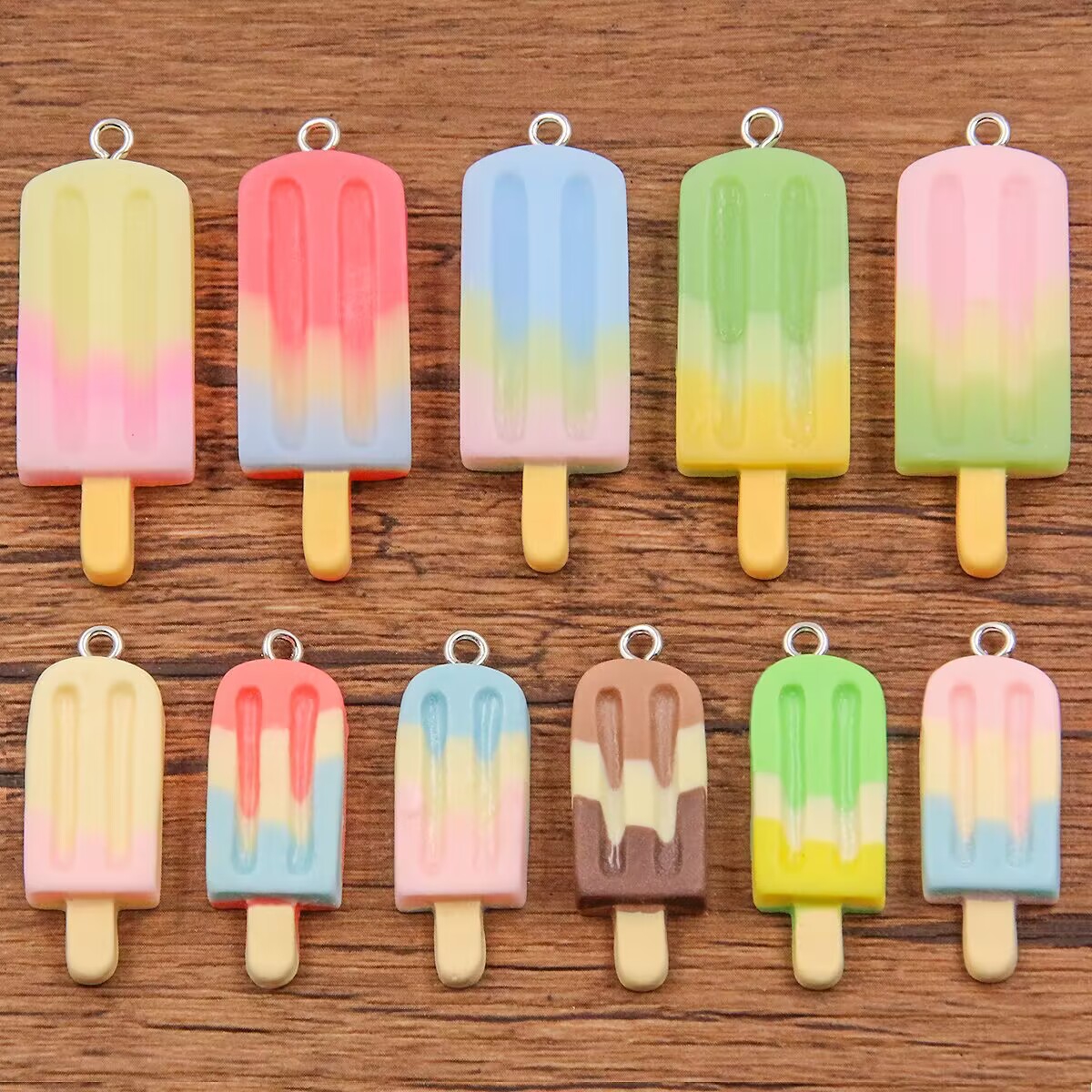 Resin Crafts Diy - 6 قطع من الحلي الراتنجية على