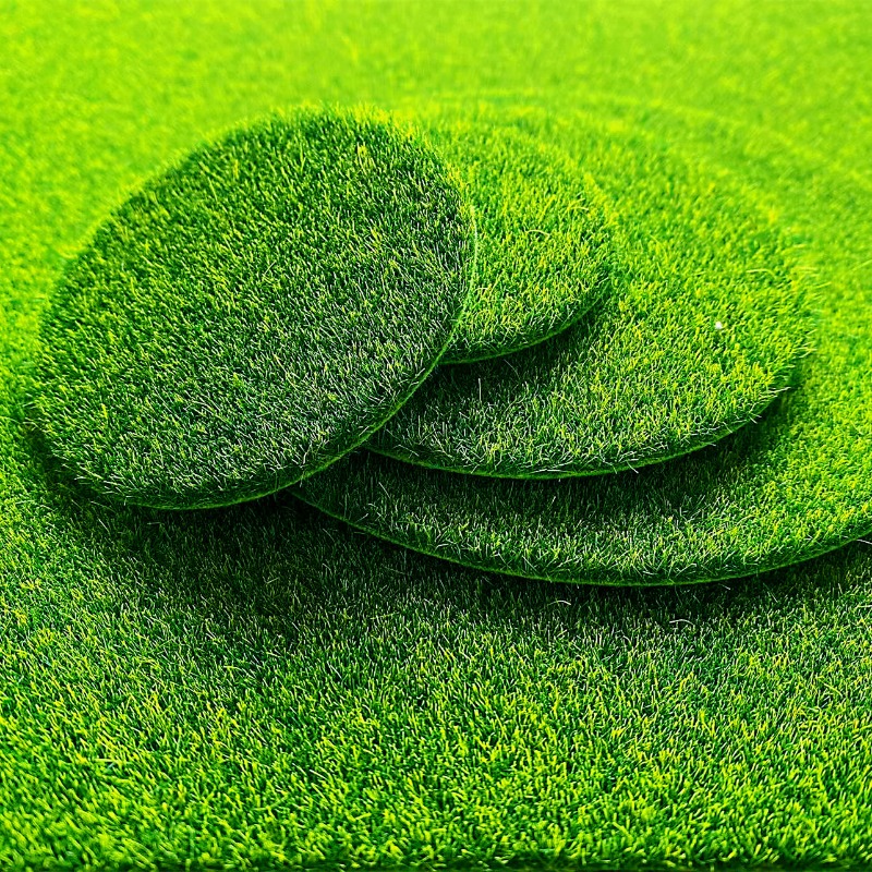 Terrarium Moss Art - 5/10 قطع من الطحالب الاصطناعية المستديرة،