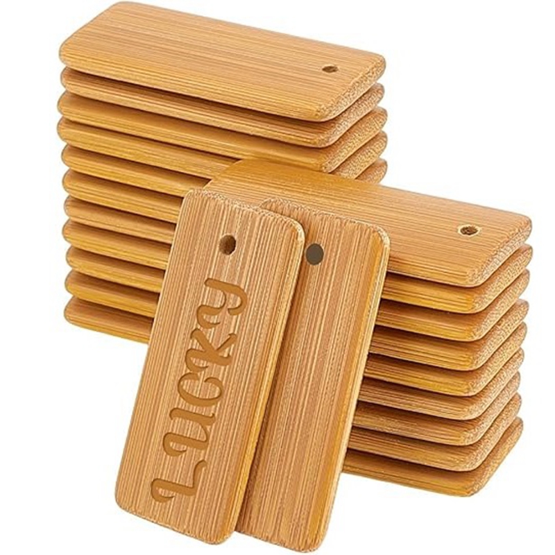 Wood Ring Blank - 50 قطعة العلامات الخشبية حلقة رئيسية
