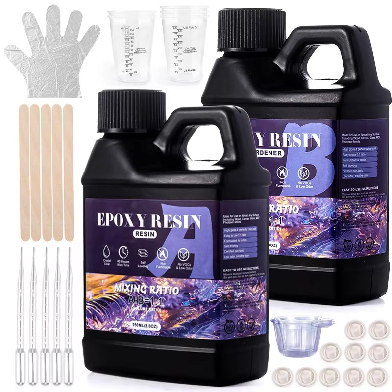 Epoxy Uv Resin Kit - مزيج سهل 1:1 طقم راتنجات الايبوكسي