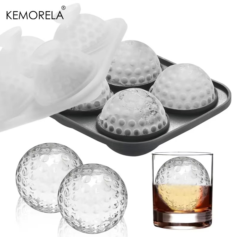 Coaster Mold Round - قالب سيليكون لمكعبات الثلج مع غطاء،