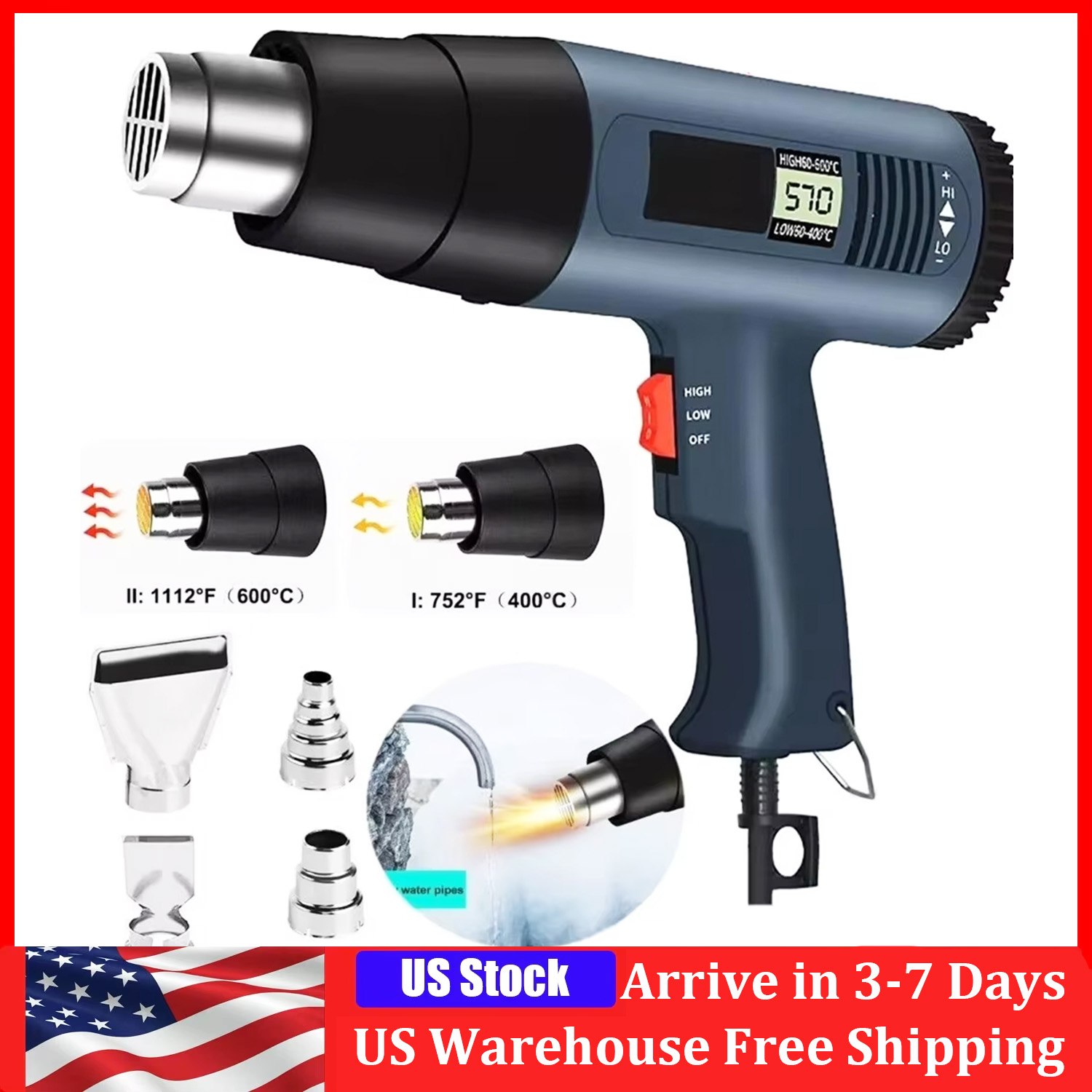Heat Gun Small - مسدس حراري كهربائي 2000 وات مع