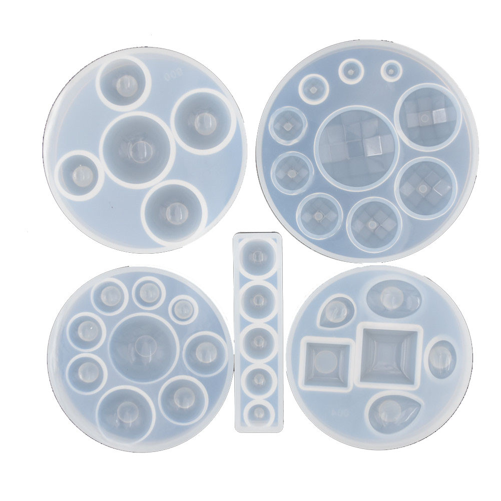Resin Ocean Wave Mold - قالب من السيليكون نصف كرة مفلطح