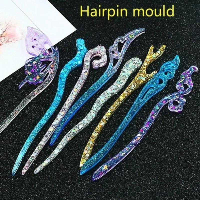 Resin Craft Supplies - جديد شفاف دبوس الشعر سيليكون قالب