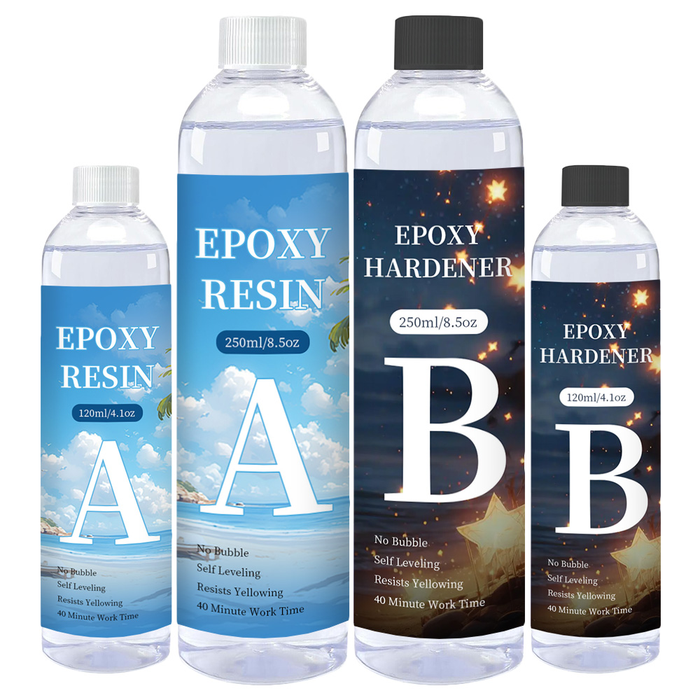 Epoxy Uv Resin Kit - 1:1 نسبة عالية الشفافية راتنجات الايبوكسي
