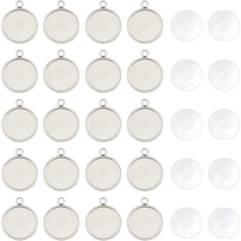 Bezels Set Pendant - 50 مجموعات قلادة كابوشون مجموعات مجوهرات