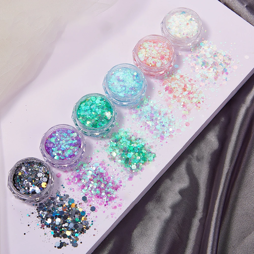 6 ألوان/مجموعة الراتنج تألق ال - مراجعة Resin Glitter Pack وسعره