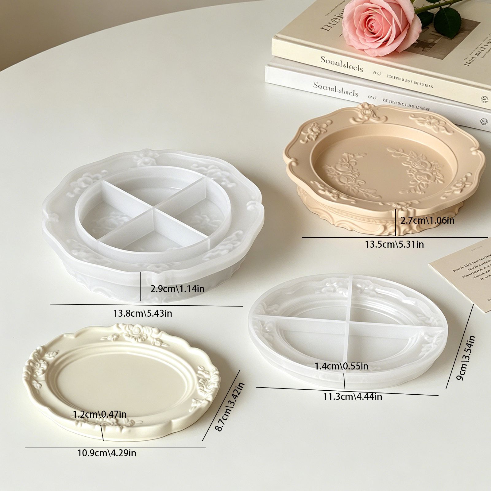 قالب سيليكون أنيق بتصميم باروك - مراجعة Coaster Mold Round وسعره