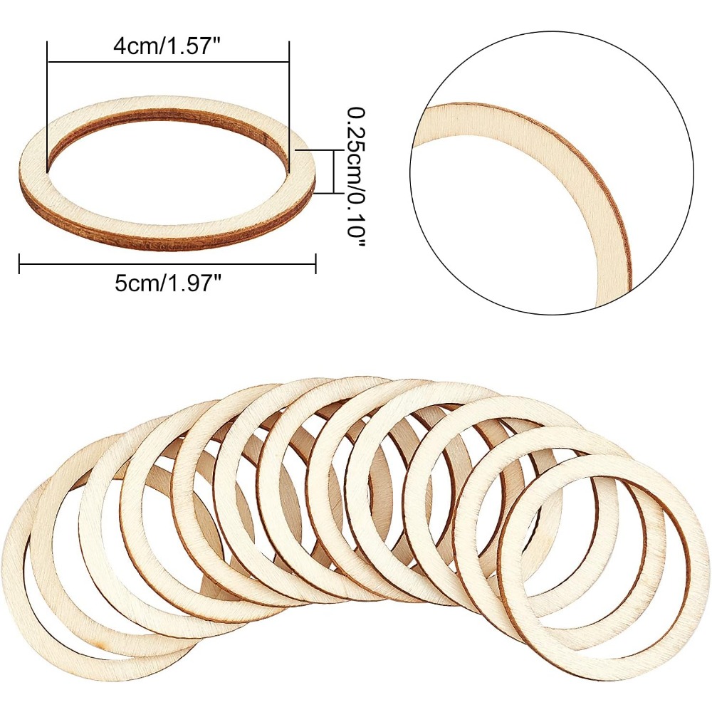 قطع خشبية غير مكتملة لطلاء الك - مراجعة Wood Ring Blank وسعره