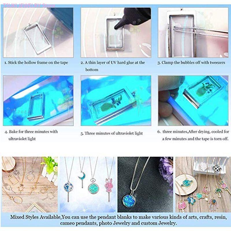 62KE 10x/مجموعة الذهب العسل قل - مراجعة Bezels Set Pendant وسعره