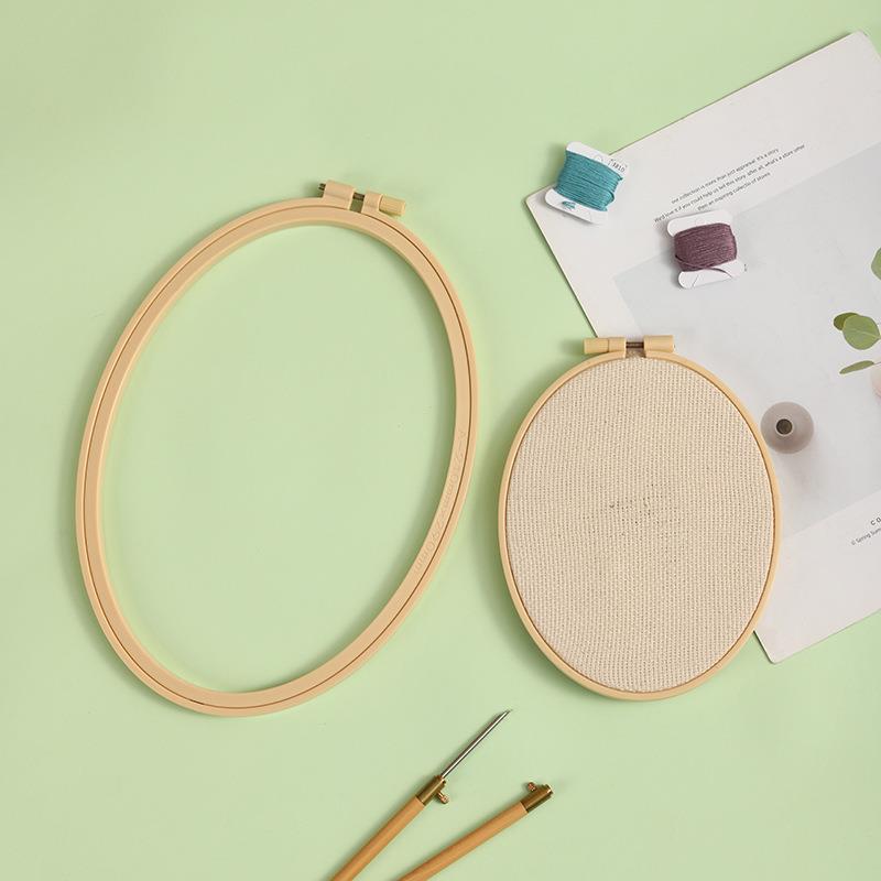 أطواق تطريز بيضاوية بلاستيكية  - مراجعة Wood Ring Blank وسعره