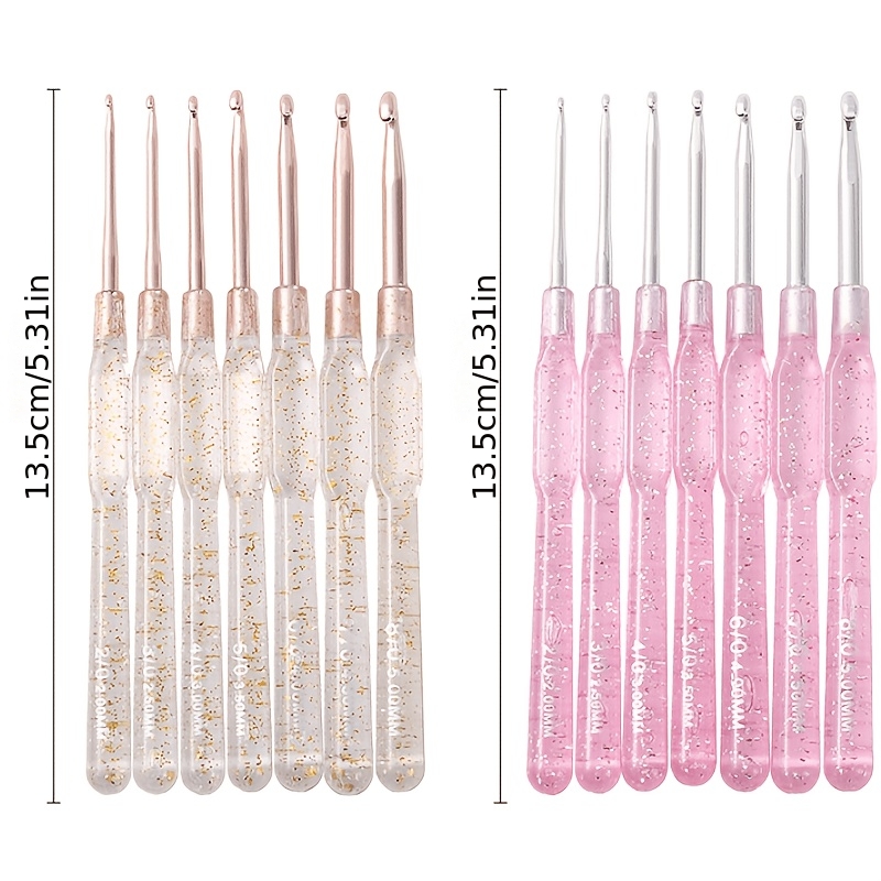 مجموعة إبر كروشيه شفافة لامعة  - مراجعة Resin Glitter Pack وسعره