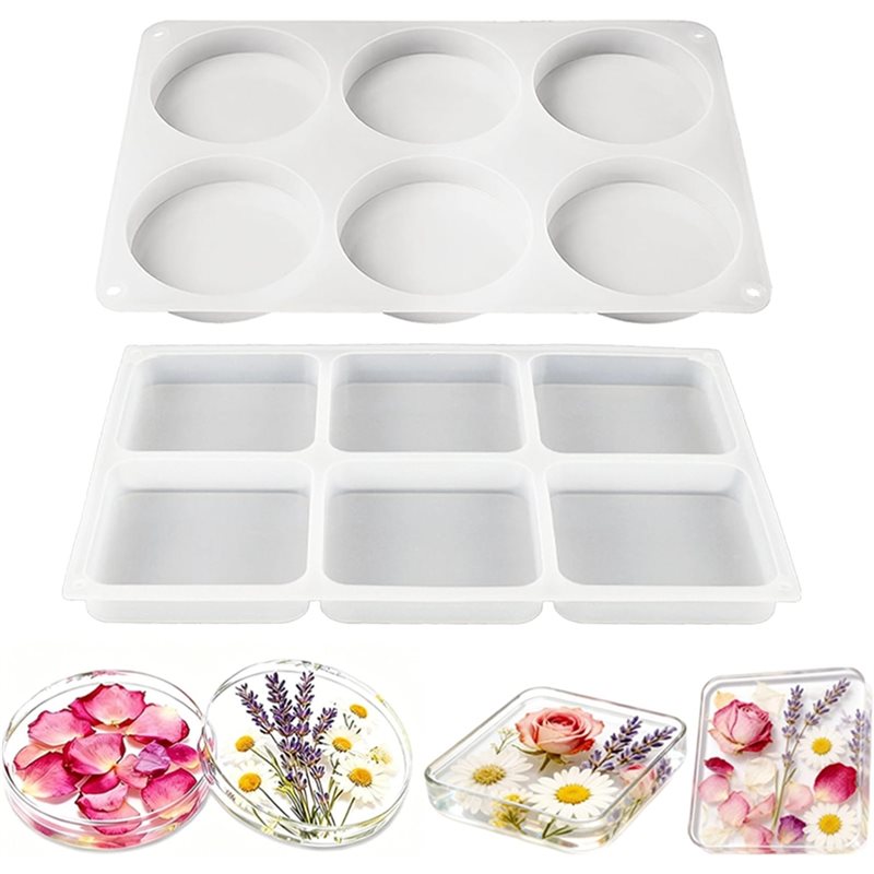 قوالب سيليكون A25I-12-Cavity ل - مراجعة Coaster Mold Round وسعره