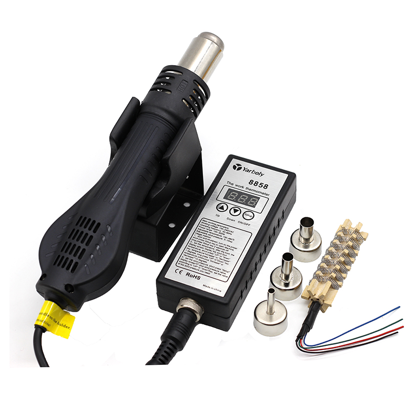 محطة لحام 8858 المحمولة الرقمي - مراجعة Heat Gun Small وسعره