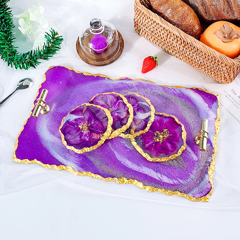 DM413 Drusy كوستر الراتنج قالب - مراجعة Serving Tray Mold وسعره
