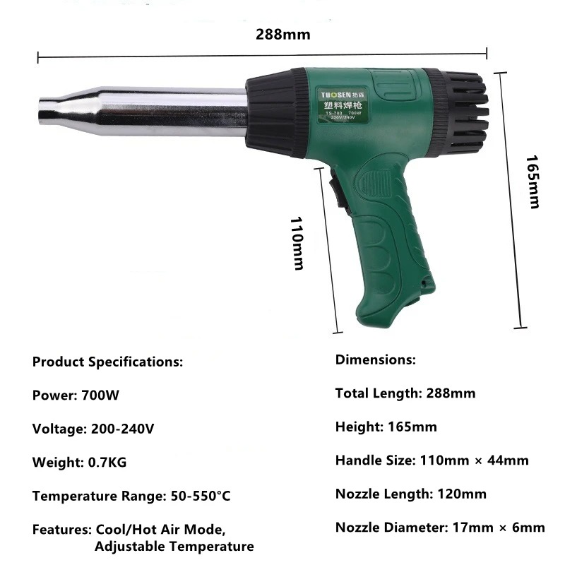 مسدس حراري عالي الحرارة، مسدس  - مراجعة Heat Gun Small وسعره