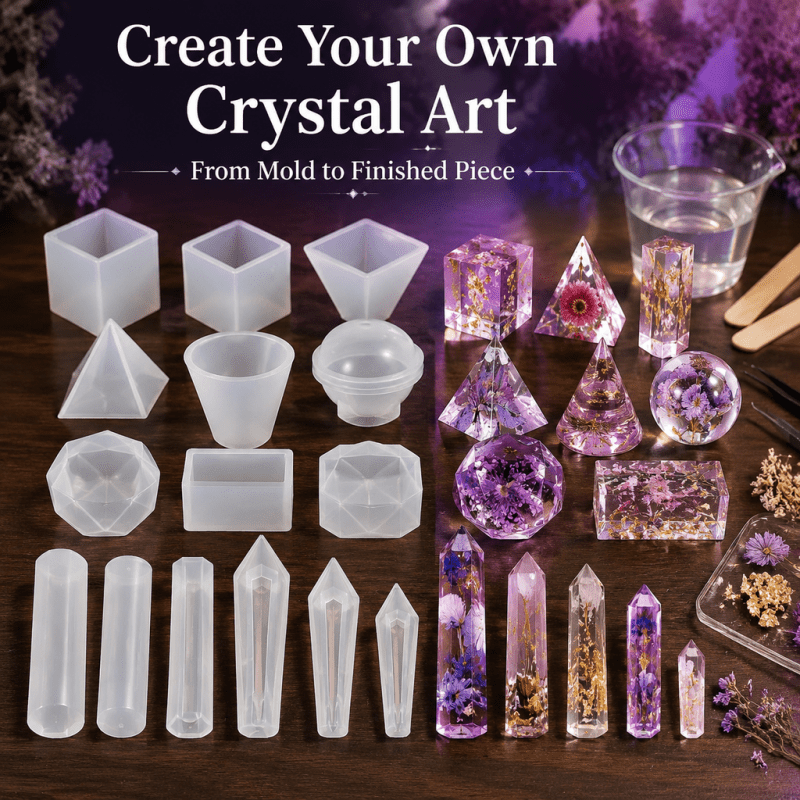 مجموعة قوالب سيليكون كريستالية - مراجعة Resin Jewelry Kit وسعره