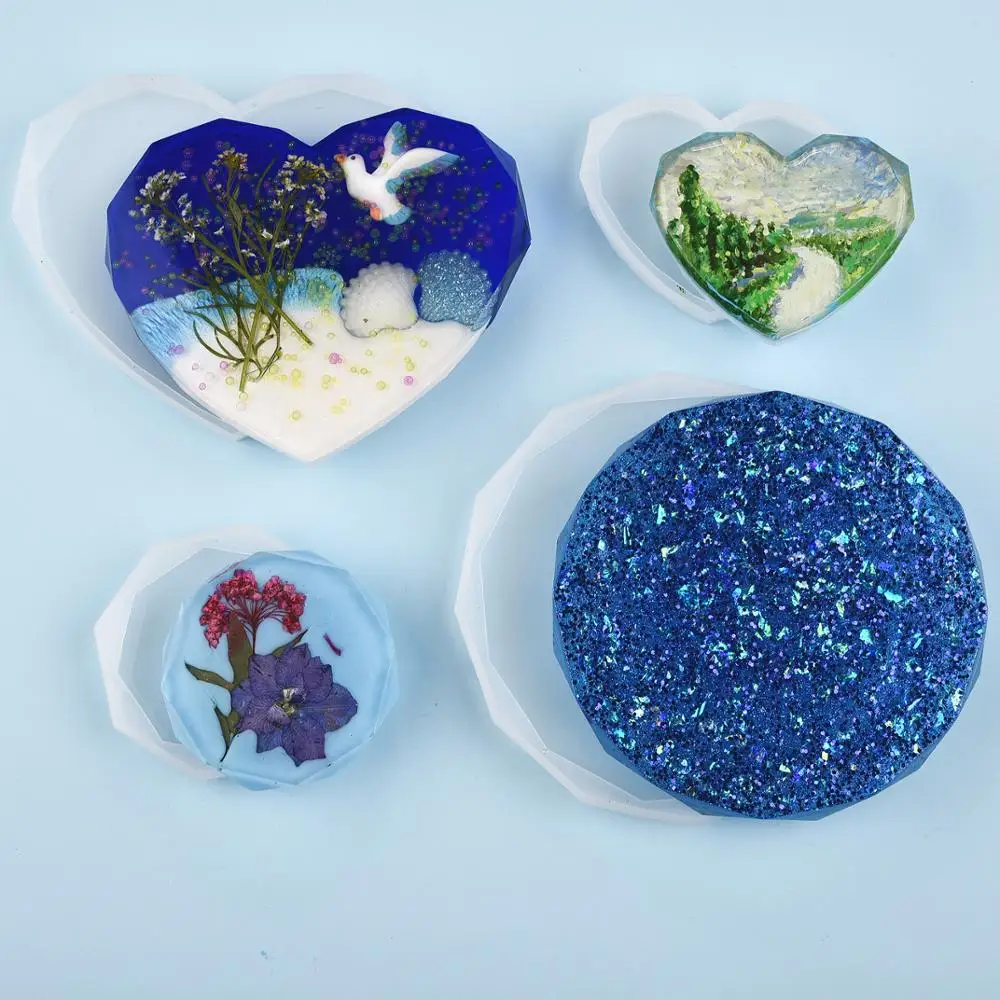 الراتنج كوستر قالب من السيليكو - مراجعة Coaster Mold Round وسعره