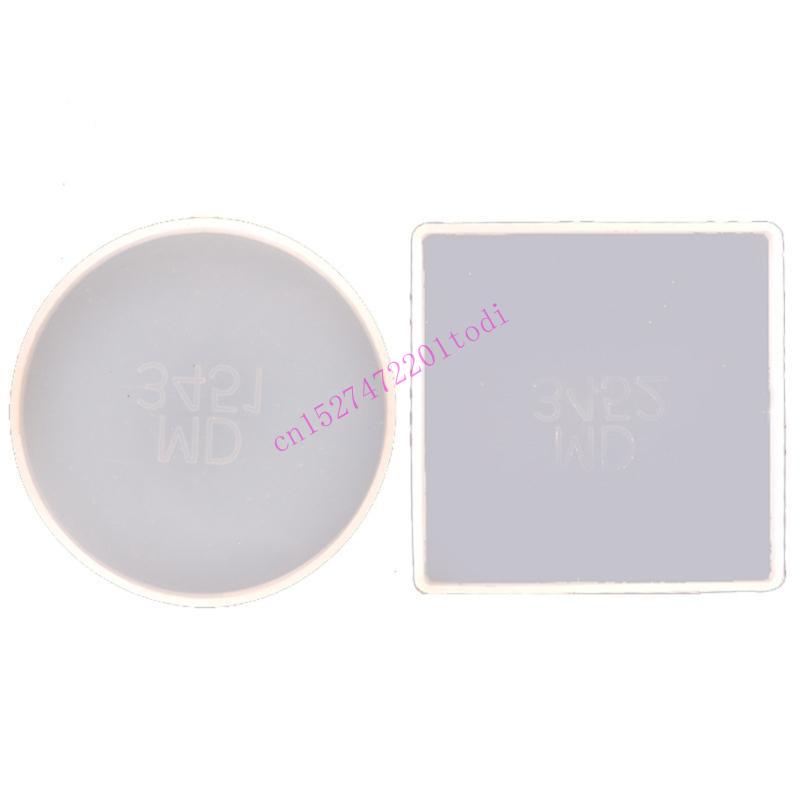 2 قطعة مستديرة مربع كوستر الرا - مراجعة Geode Mold Silicone وسعره