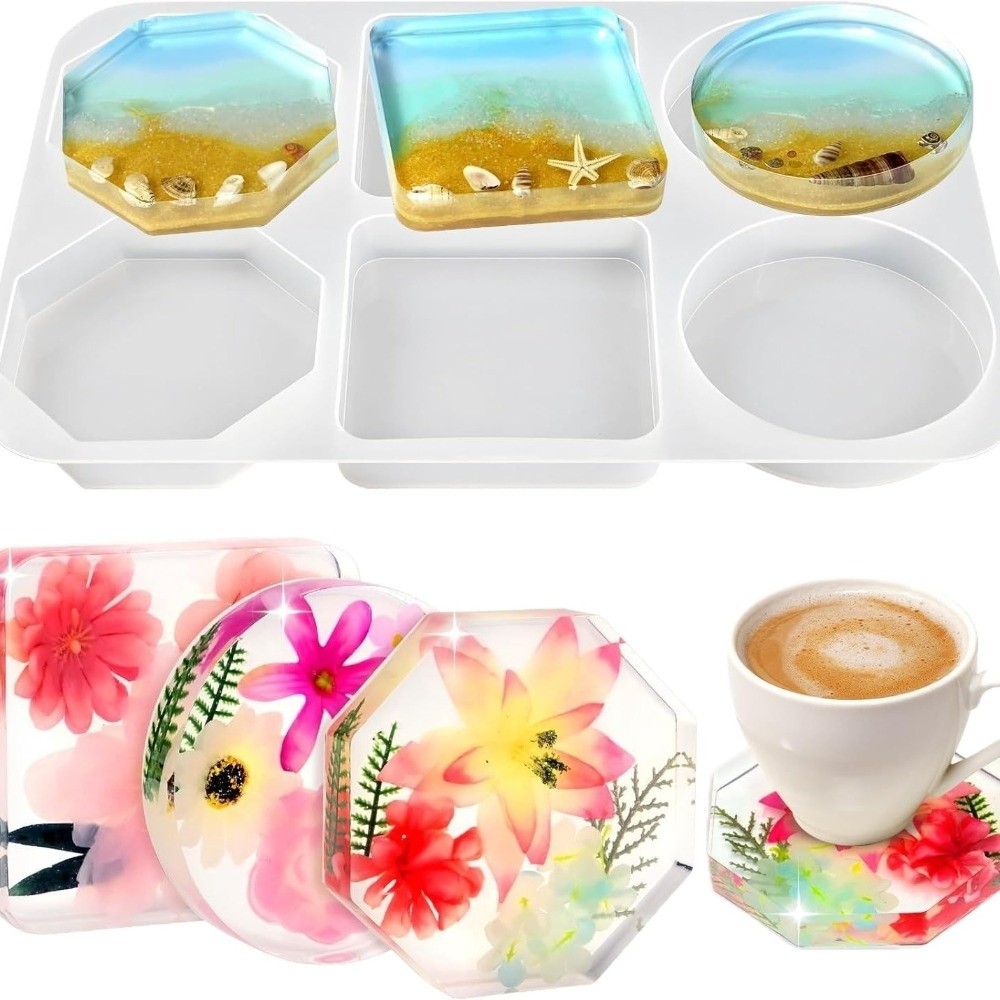 قالب سيليكون إبداعي لصنع حاملا - مراجعة Coaster Mold Round وسعره