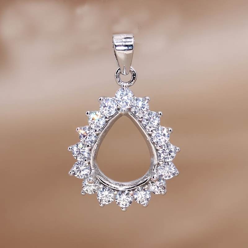 1 قطعة ارتفع الذهبي فضي المسيل - مراجعة Bezels Set Pendant وسعره