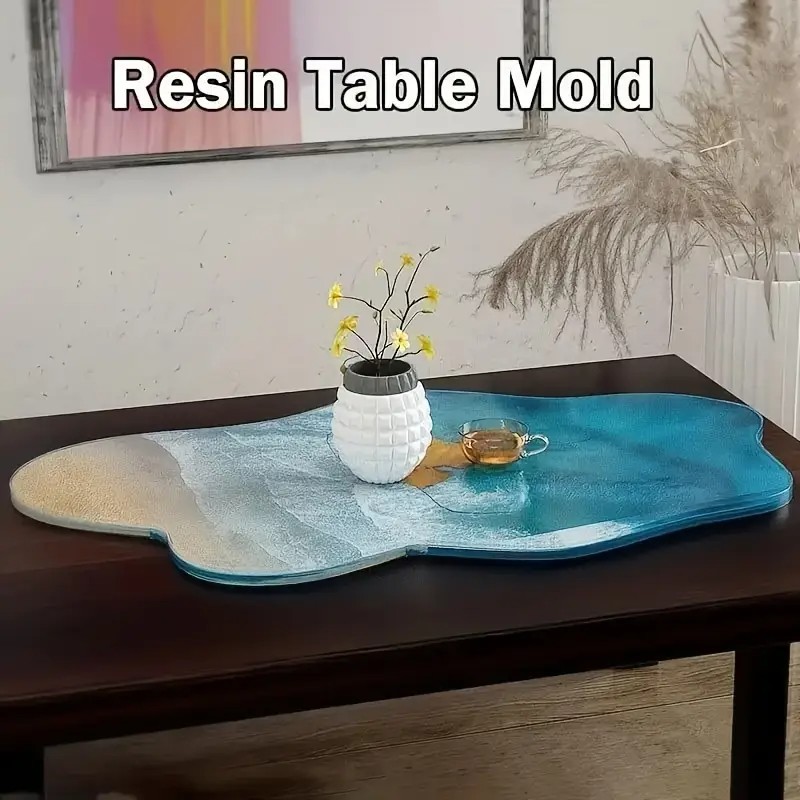 قالب سيليكون كبير 61 سم لصب ال - مراجعة Resin Ocean Wave Mold وسعره