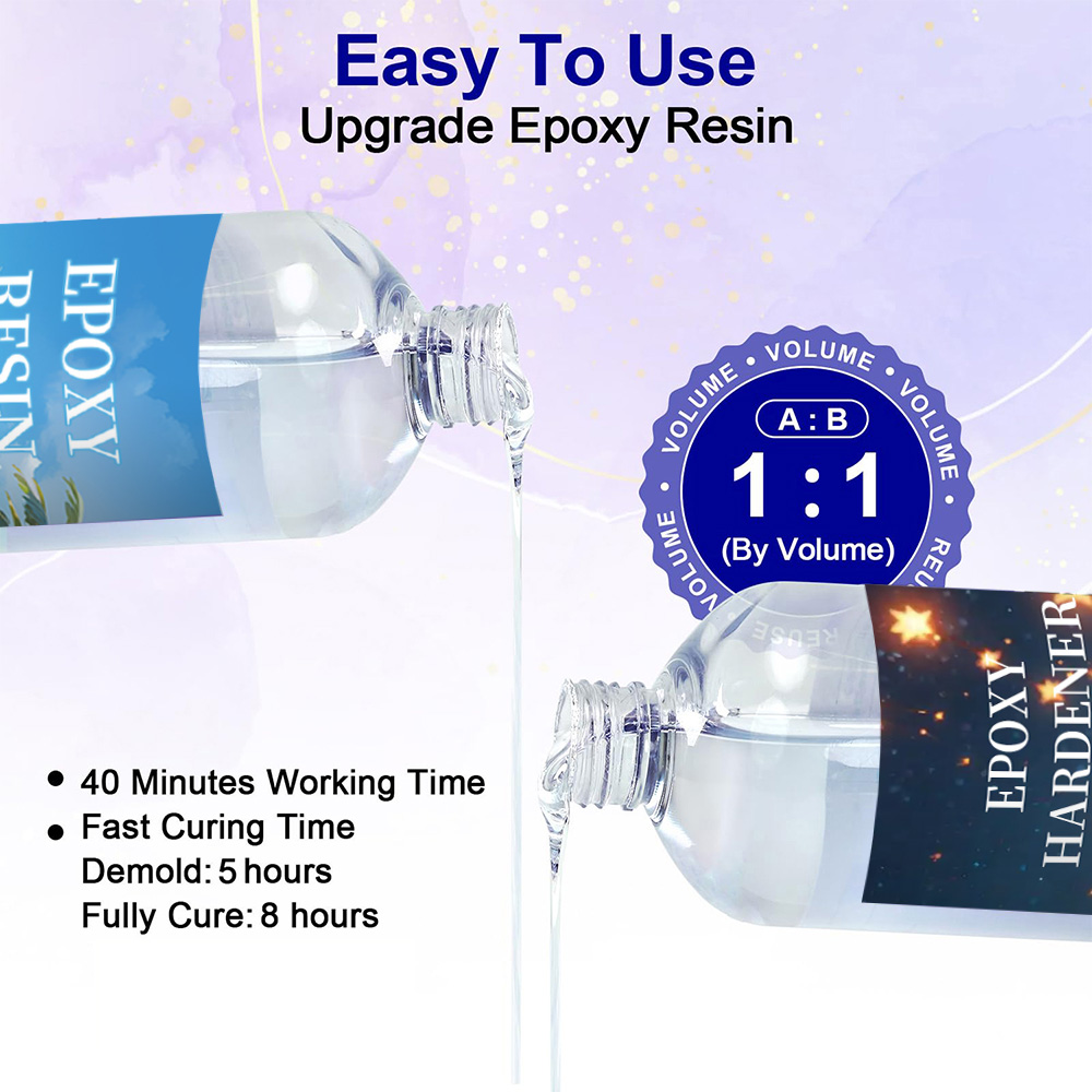 1:1 نسبة عالية الشفافية راتنجا - مراجعة Epoxy Uv Resin Kit وسعره