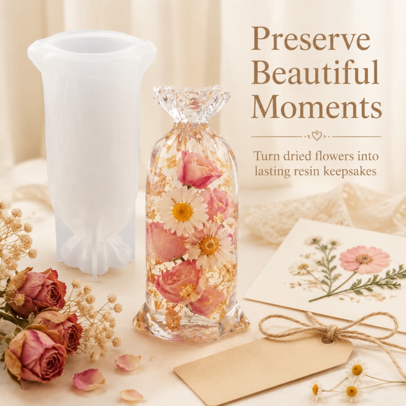 قوالب سيليكون على شكل حقيبة ال - مراجعة Flower Preservation Resin وسعره