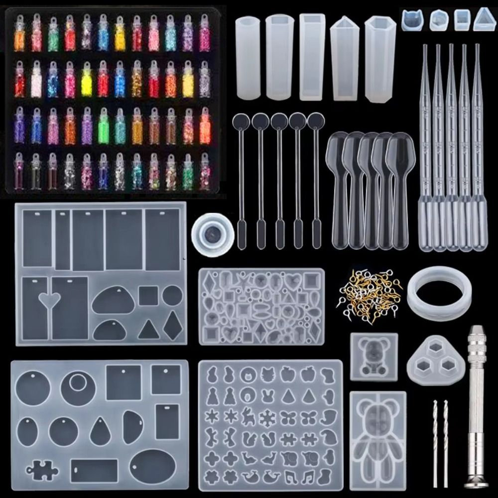 قوالب صب على شكل دب لراتنج الإ - مراجعة Resin Jewelry Kit وسعره