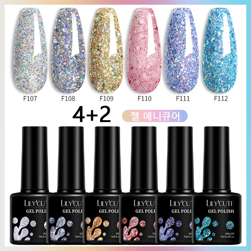 طلاء أظافر جل لامع من LILYCUTE - مراجعة Resin Glitter Pack وسعره