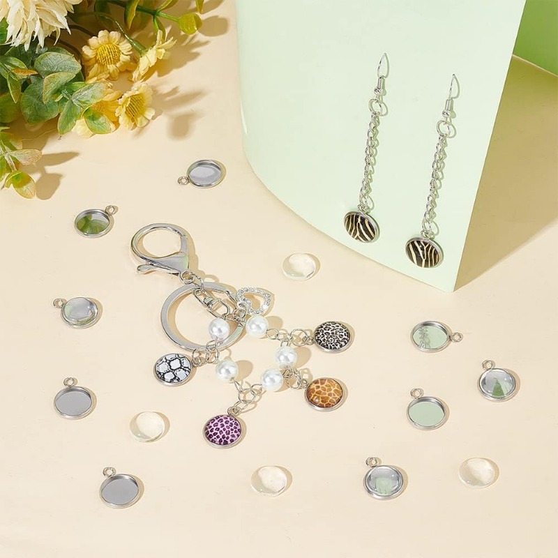 50 مجموعات قلادة كابوشون مجموع - مراجعة Bezels Set Pendant وسعره