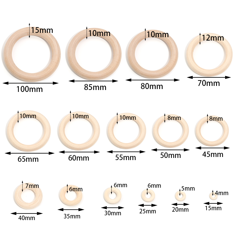 2-10 قطعة/مجموعة حلقات خشبية ط - مراجعة Wood Ring Blank وسعره